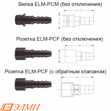Контакты пневматические ELM-PCM/PCF/PCFS-6.0